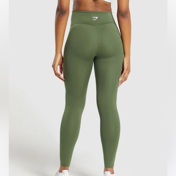 Gymshark TRAINING LEGGINGS Size Small Green NWT In Packaging - Picture 2 of 5
